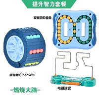 Магическое колесо головоломки+двуспальная волшебная тарелка+электрический лабиринт