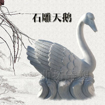 Stone carving white marble Swan marble water spray garden ornaments waterscape sculpture granite Swan Stone water duck