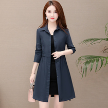 Early autumn womens clothing 2021 this years popular new trench coat long spring and autumn coat top thin high-end Lady