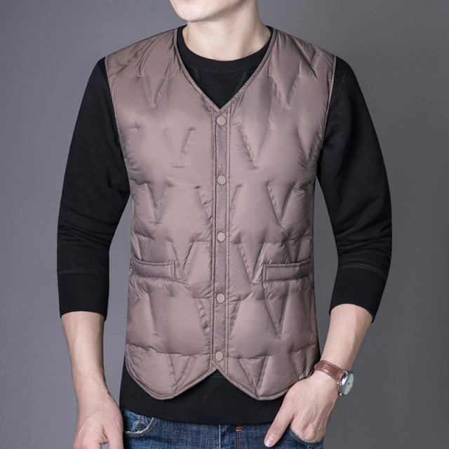 2023 new winter middle-aged and elderly down jacket men's inner wear light and large size middle-aged down jacket vest vest vest