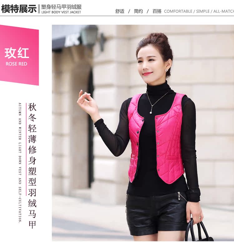 Áo vest nữ ngắn đoạn thu đông phiên bản Hàn Quốc của áo vest mỏng nữ mùa đông vest vest ấm áp bên trong mặc áo gile nữ trung niên