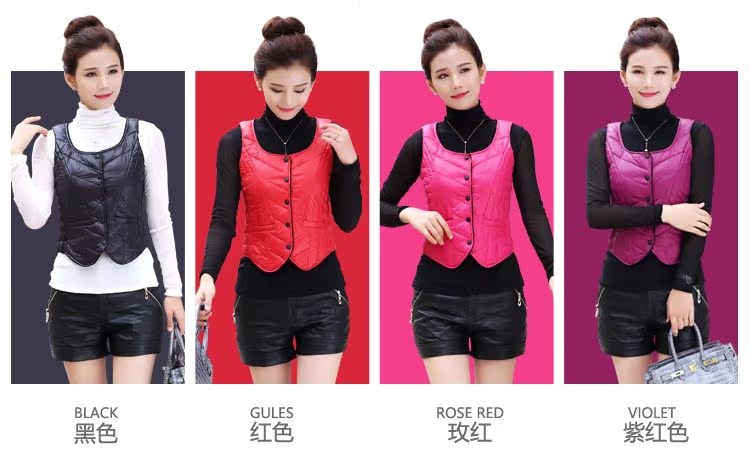 Áo vest nữ ngắn đoạn thu đông phiên bản Hàn Quốc của áo vest mỏng nữ mùa đông vest vest ấm áp bên trong mặc áo gile nữ trung niên