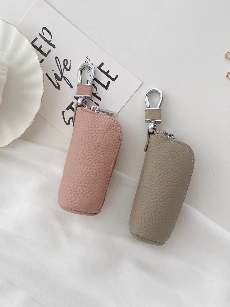 Key Bag, Multifunctional, Large-Capacity Waist Bag for Men and Women, Genuine Leather Texture Key Bag, Compact Car Key Bag