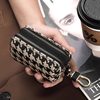 Key Bag for Women, High-End Houndstooth Pattern, Large Capacity Waist Bag, Multifunctional Key Bag, 2025 New Trendy Storage Bag