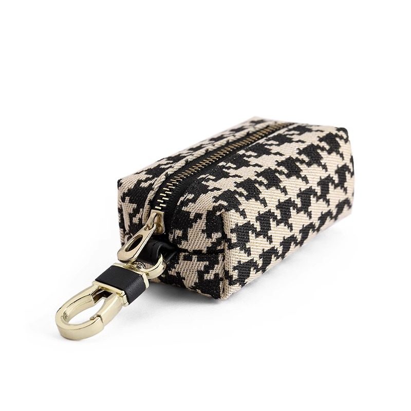 Key Bag for Women, High-End Houndstooth Pattern, Large Capacity Waist Bag, Multifunctional Key Bag, 2025 New Trendy Storage Bag
