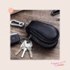 2025 New Style Leather Texture Hanging Zipper Key Bag Business Earphone Bag Multifunctional Waist Hanging Key Bag