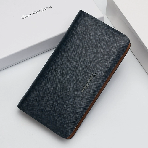 Длинный бумажник, сумка с петлей на руку с молнией, кожаная маленькая сумка клатч, кошелек, длина макси, из натуральной кожи, бизнес-версия