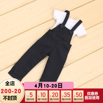 DBS Blythe small cloth doll clothes T-shirt short sleeve black back with pants az Lijia ob24 little cloth clothes