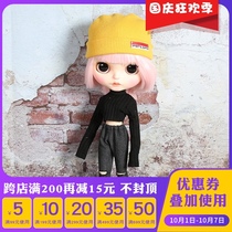 DBS Blythe Little Rag Doll clothes ob24 long sleeve T-shirt jeans hat canvas shoes hip hip hop dress