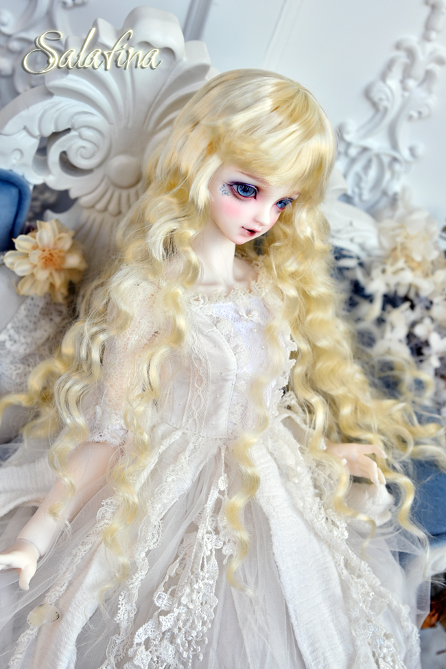 SALA Ultra - soft bjd wig female doll imitating horse hair giant 3 points moonlight goddess ripple roll long hair