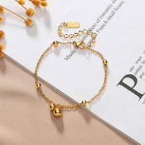 2021 New Golden Ball ball bracelet female tide day Korean ins niche design light luxury High sense Europe and America