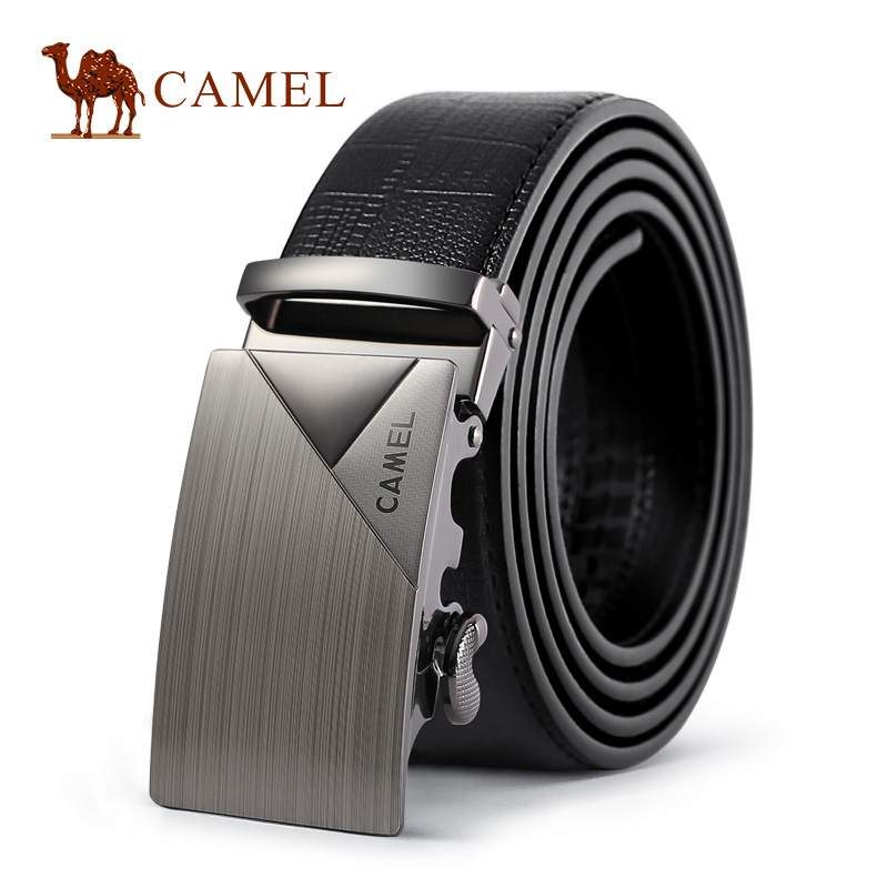 Camel men's automatic buckle for business casual 100 paired with western clothing pants with cow leather belt genuine leather male tide personality belt