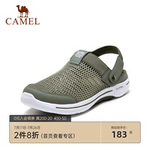 Camel mens shoes 2021 spring and summer new beach non-slip thick-soled slippers men and women lovers with the same sports and leisure net shoes