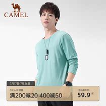 Camel sports T-shirt mens cotton thin long-sleeved new summer t-shirt fitness casual loose breathable top women