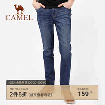 Camel mens jeans Mens straight loose summer fashion brand washed micro stretch slim casual trousers