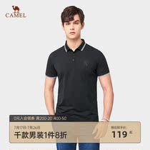 Camel mens 2021 summer new mens polo shirt short sleeve Paul shirt business lapel T-shirt lead top