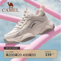 Camel womens shoes 2021 new spring and autumn breathable mesh sports shoes female ins casual height-increasing daddy shoes womens summer