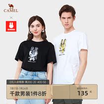 Camel clothing 2021 summer new mens and womens short T-shirts printed casual couple tops