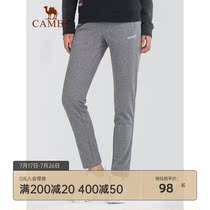 Camel sweatpants Mens autumn sports pants loose micro-elastic beam foot running knitted pants Large size straight tube sweatpants