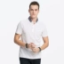 Lạc đà nam mùa hè áo mới cổ áo lụa tơ tằm ngắn tay áo thun cotton áo sơ mi cotton hàng đầu - Áo phông ngắn Áo phông ngắn