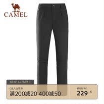 Camel outdoor soft shell pants trousers Mens autumn splash-proof skin-friendly comfortable and durable new womens models