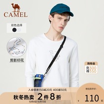 Camel Mens 2021 New Long Sleeve Sweater Men Korean Round Neck Pullover Tide Tide Fashion Top for Men