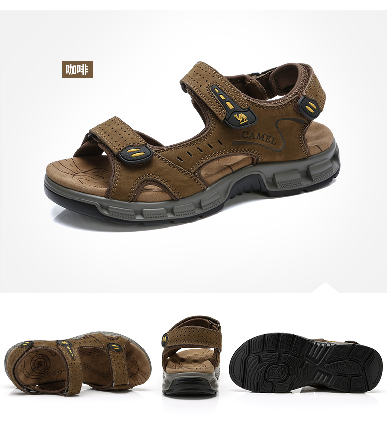 Dép nam Camel 2018 hè mới giày nam xu hướng da ngoài trời thoáng khí giày sneaker nam