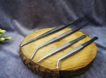 Tweezers stainless steel turtle feeding tweezers round head toothed large tweezers 20-30cm water grass tweezers