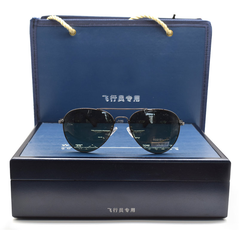 Genuine Aviation High-End 9168 Pilot-Specific Glasses Nylon Polarized Sunglasses Leather Gift Box Wooden Box Gift
