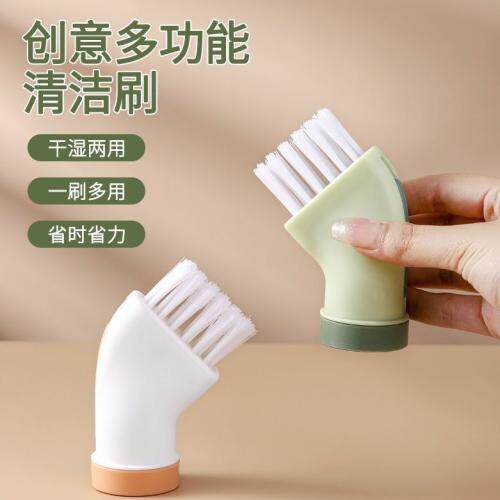 1个多功能清洁刷可连接矿泉水瓶干湿两用扁头刷子