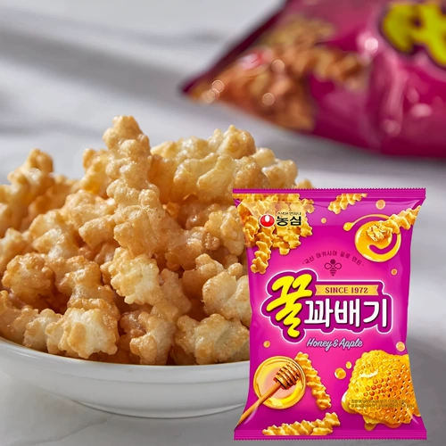 Корейские импортные закуски Nongshim Honey Crispy Strips 90 г Crispy Twist Honey Candy Воздушные закуски Закуски Закуски