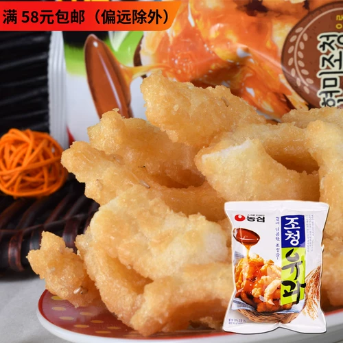 Корейские импортные закуски Nongshim, медовое масло, фруктовые медовые хрустящие полоски, 96 г, воздушный пищевой мед, хрустящие рисовые полоски