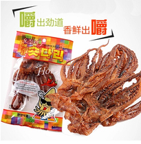 South Korea imported supermarket carbon grilled squid claws foot leg slices under the feet of wine chewing Instant spicy 1 bag 20g