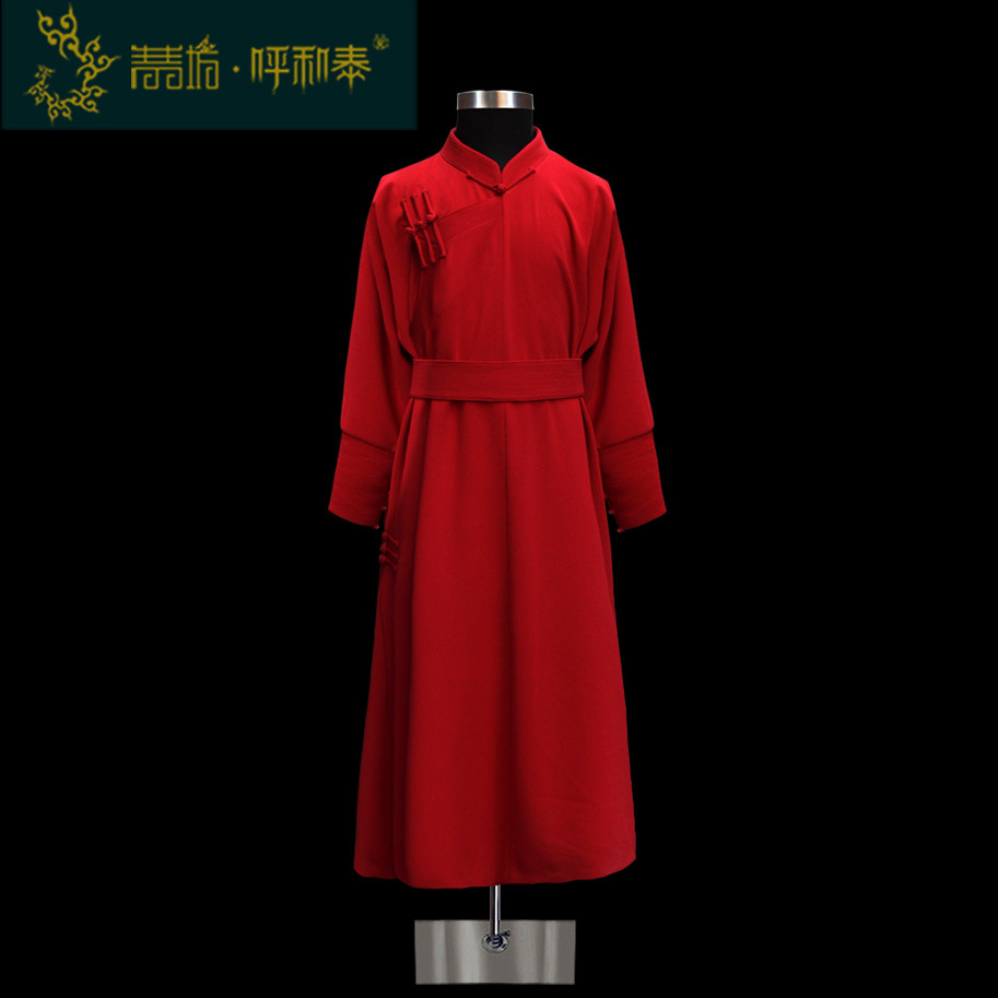 (Qingqing Workshop and Tai) Customize Mongolian Fashion Men's Red Dresses Original Design