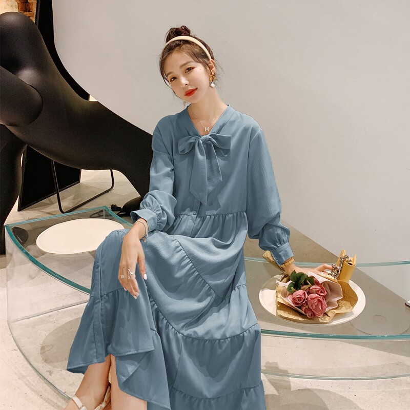 Maternity Spring Wear Sweet Little Fresh 2021 New Autumn Dress Red Gentle Wind Does Not Show Pregnant Maternity Dress