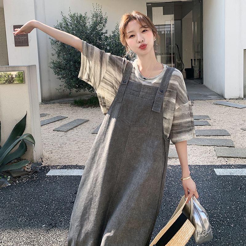 Maternity Summer Outfit Sweet and Fresh Suspender Dress Set Summer Plus Size Tie-Dye T-Shirt Two-Piece Set Maternity Summer Outfit Sweet and Fresh Suspender Dress Set Summer Plus Size Tie-Dye T-Shirt Two-Piece Set
