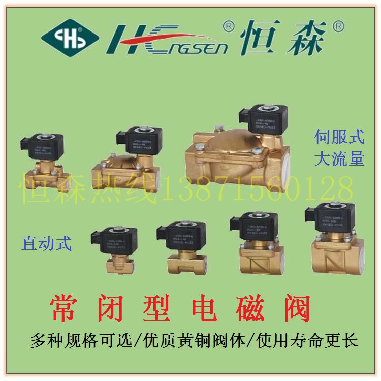 Hensen Brand Copper Valve Refrigeration Water and Solite Valve 220V Coil of 220V Coil