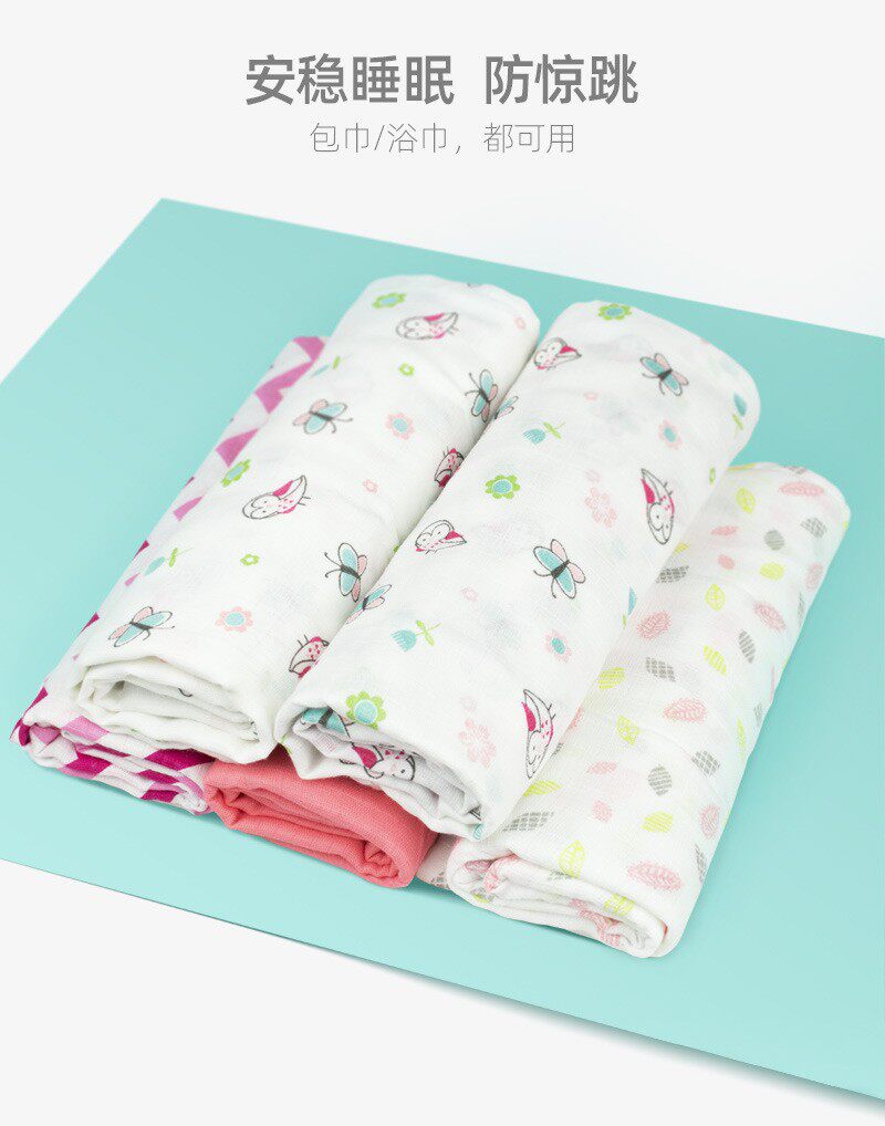 Foreign Trade Amazon newborn baby towel toilet pure cotton baby swaddling bag bag bag bag bag package cloth birth