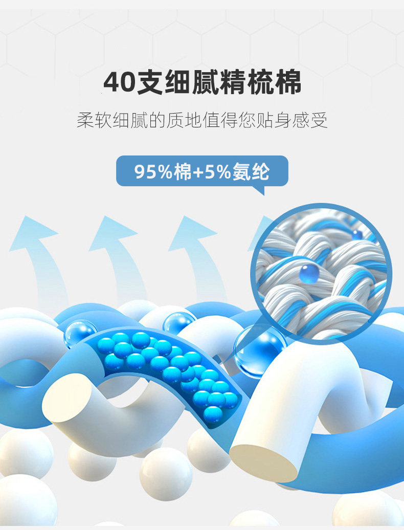 宜而爽 男士棉氨透气内裤 4条 抑菌内裆 图7