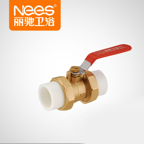 Lichi Bathroom PPR Live Ball Valve Hot Melt Valve Double Live Ball Valve Full Copper Lichi 40 63