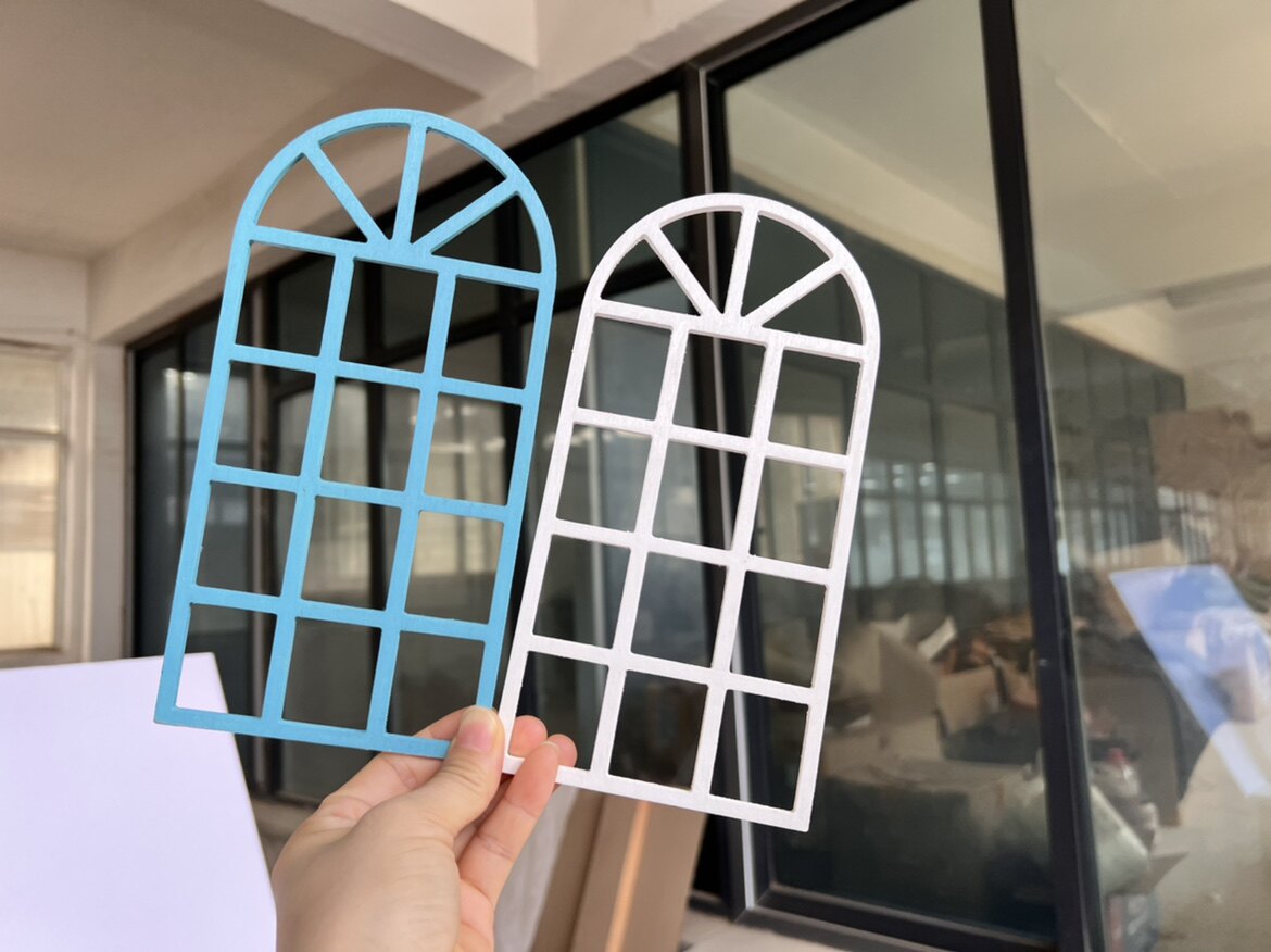 товар из китая 6分娃屋窗户装饰模型窗户圆拱门款式22-11厘米