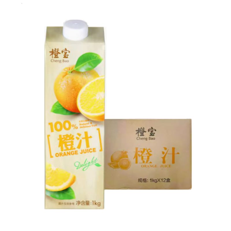 橙宝橙汁苹果红西柚菠萝汁浓缩果疏汁1kg*12盒鸡尾酒调酒基酒辅料-阿里巴巴