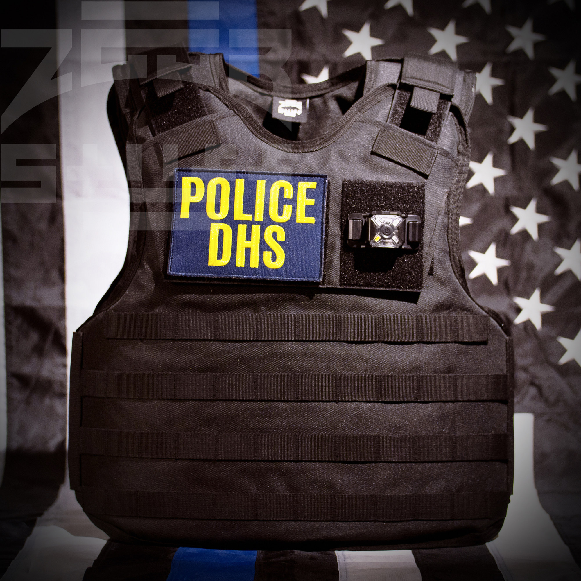 (ZGGB) Reengraving AE DHS OCS BK color tactical vest ICE IRS CBP NCIS bulletproof clothing