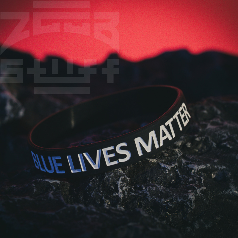 【Zggb】Blue Lives Matter Thin Blue Line Law Enforcement Tactical Bracelet Sports Bracelet