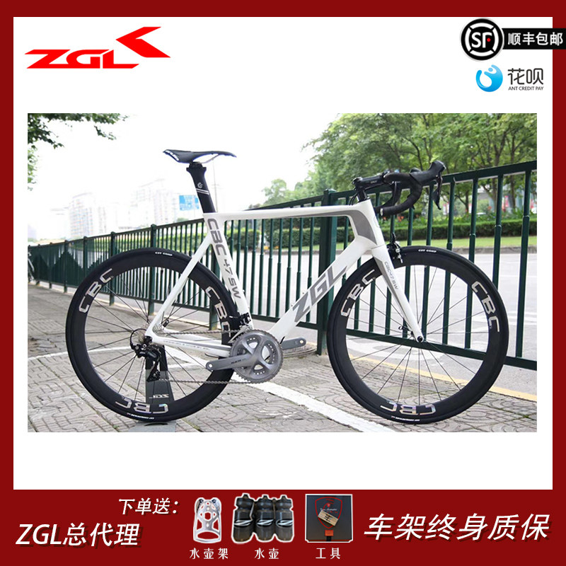 ZGL China Dragon Carbon Fiber Road Bike Frame CRB67 Pneumatic Rack DIY Silver White Coating Customized Assembly