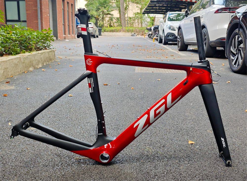 ZGL-China Dragon carbon fiber CRB49 aerodynamic rim brake road frame set