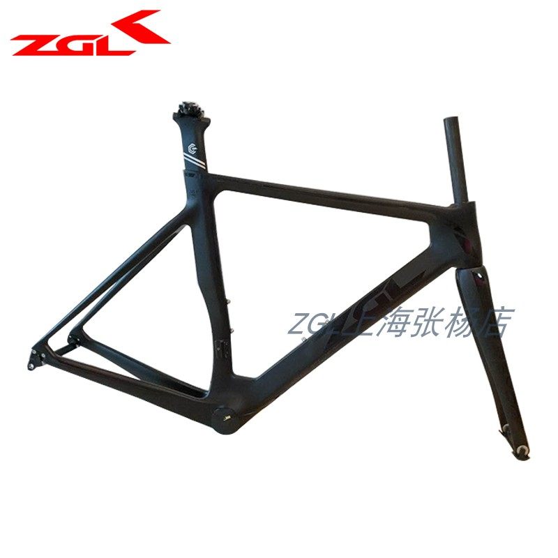 ZGL China Dragon CRB47 bicycle carbon fiber road frame pneumatic broken windmill frame dark black version