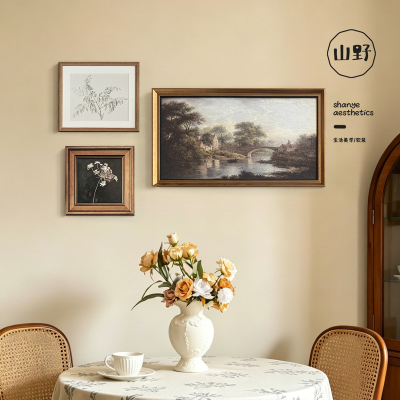 Mountain Aesthetics, Southern French Medieval Nostalgia, Living Room and Study Wall Combination Decorative Painting, Retro Sofa Background Wall Hanging Painting Mountain Aesthetics, Southern French Medieval Nostalgia, Living Room and Study Wall Combination Decorative Painting, Retro Sofa Background Wall Hanging Painting