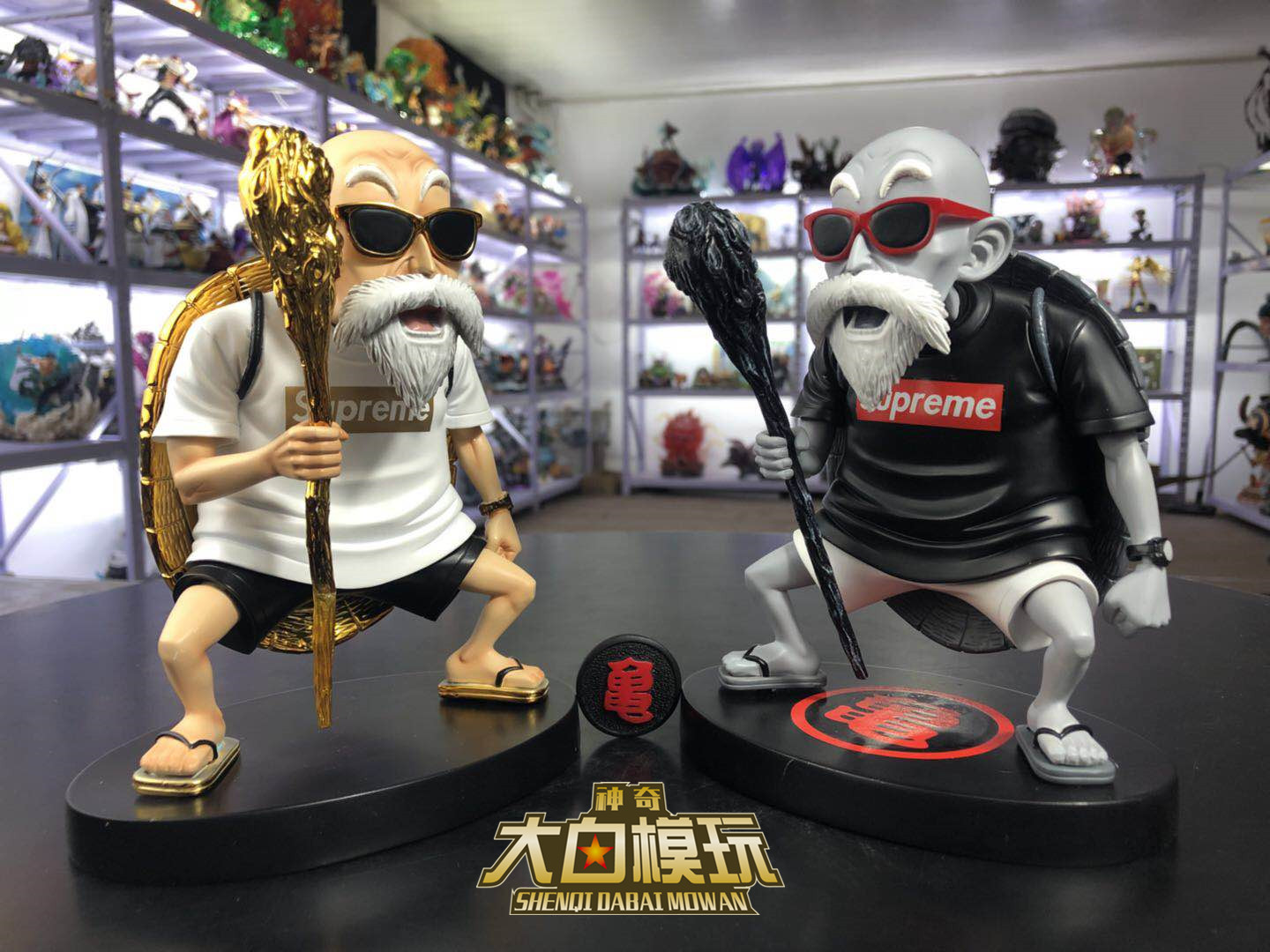 (Great White) Skr studio New Year's first play of rich and white gold plated Turtle fairy dragon bead model GK