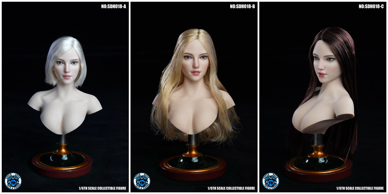 ★新入荷★1/6 SUPER DUCK SDH018 セクシーガール 美人 女性ヘッド ブロンド 白肌 ペールスキン